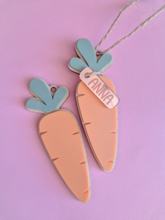 AXN Laser Creations Layered Carrot Tag