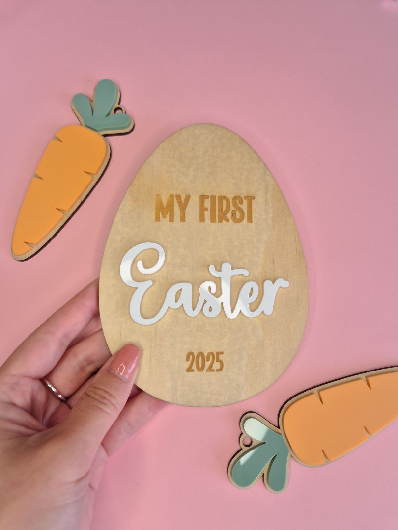 AXN Laser Creations My First Easter Plaque - Egg Shape