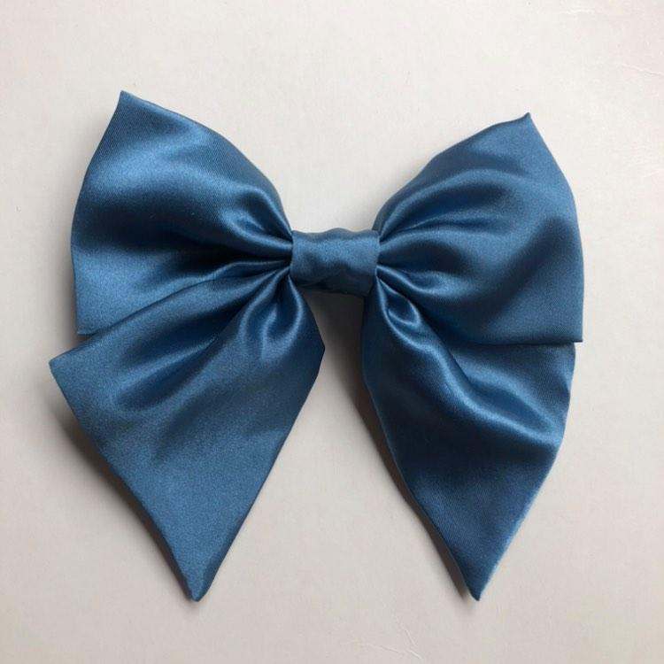 Sol Solace Blue Satin Hair Bow,  Blue