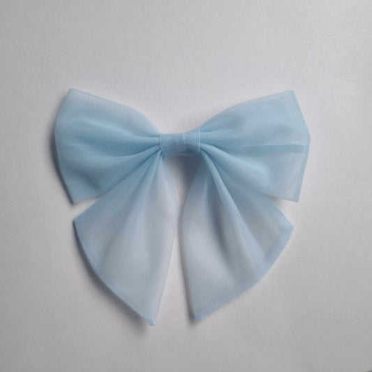 Sol Solace Blue Tulle Hair Bow,  Blue