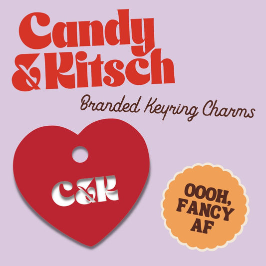 Candy & Kitsch Candy Heart Keyring/Keychain,  I Want To Believe