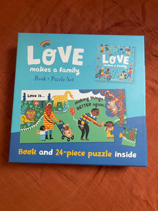 Thrifted Stories Love makes a family- book & puzzle set