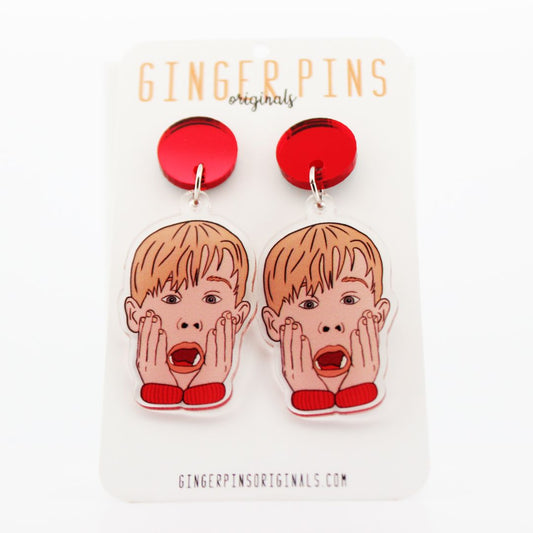 Ginger Pins Originals Home Alone Earrings