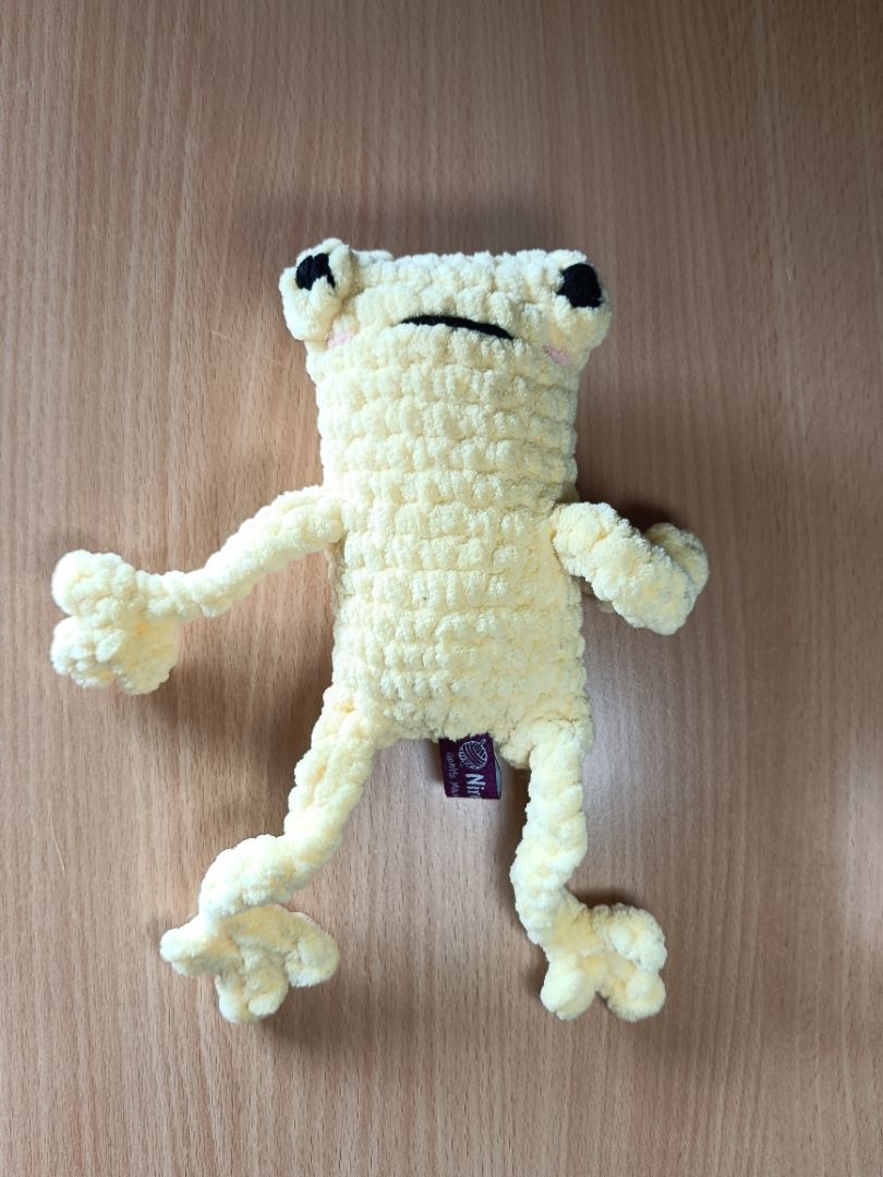 Nire Crochet Large Leggy Frog,  yellow large