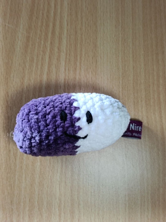 Nire Crochet Chill Pill,  purple and white