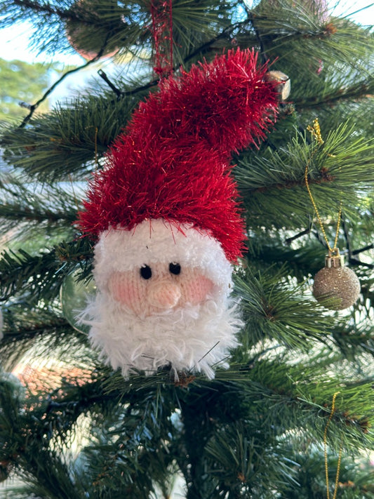 Knitter Nut Santa With Bell Decoration