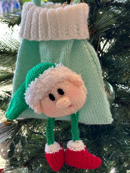 Knitted Elf Gift Bag