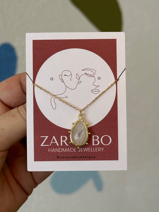 Clear Quartz Necklace | Zar + Bo