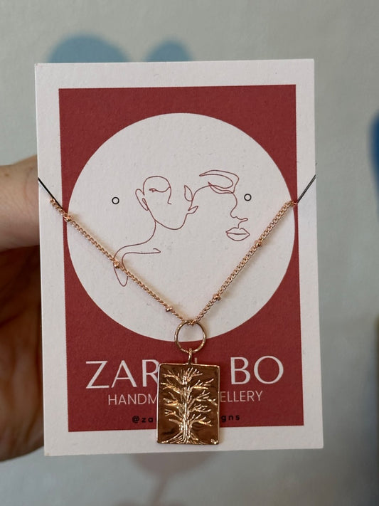 Rose Gold Tree Necklace | Zar + Bo