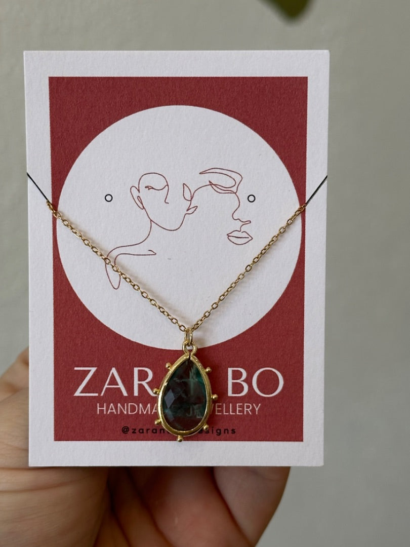 Light Blue Stone Necklace | Zar + Bo