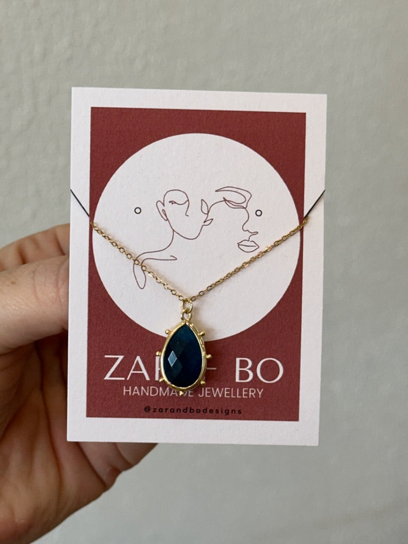 Blue Stone Necklace | Zar + Bo