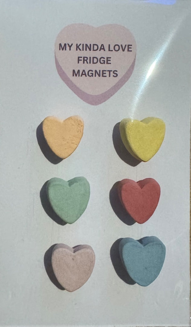 Cleo Ceramics Magnets x 6 hearts