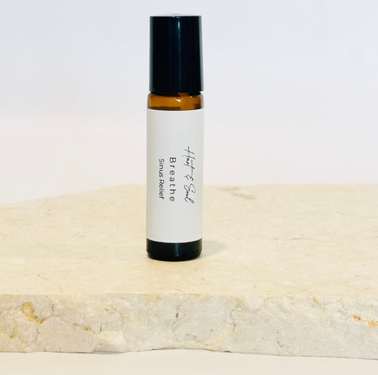 Hart & Soul Essential Oil Roller ~ Breathe Blend,  Amber Roller Bottle 10ml