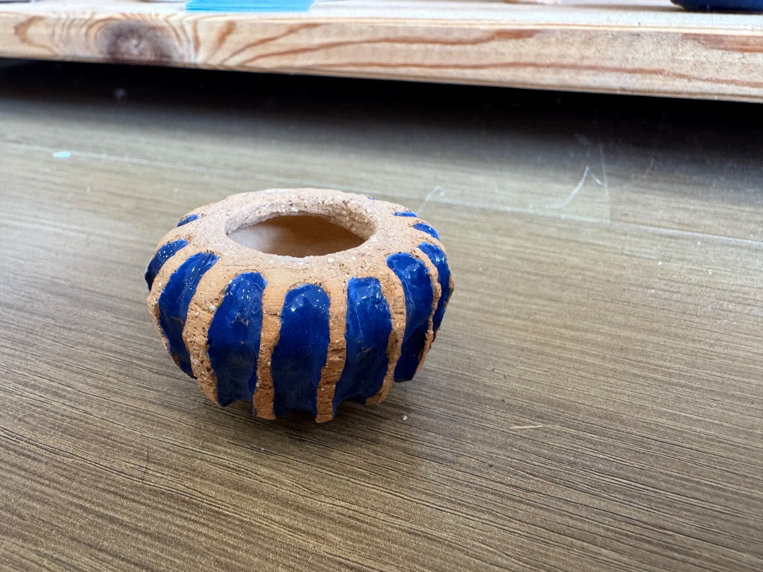 Cleo Ceramics Blue dish striped