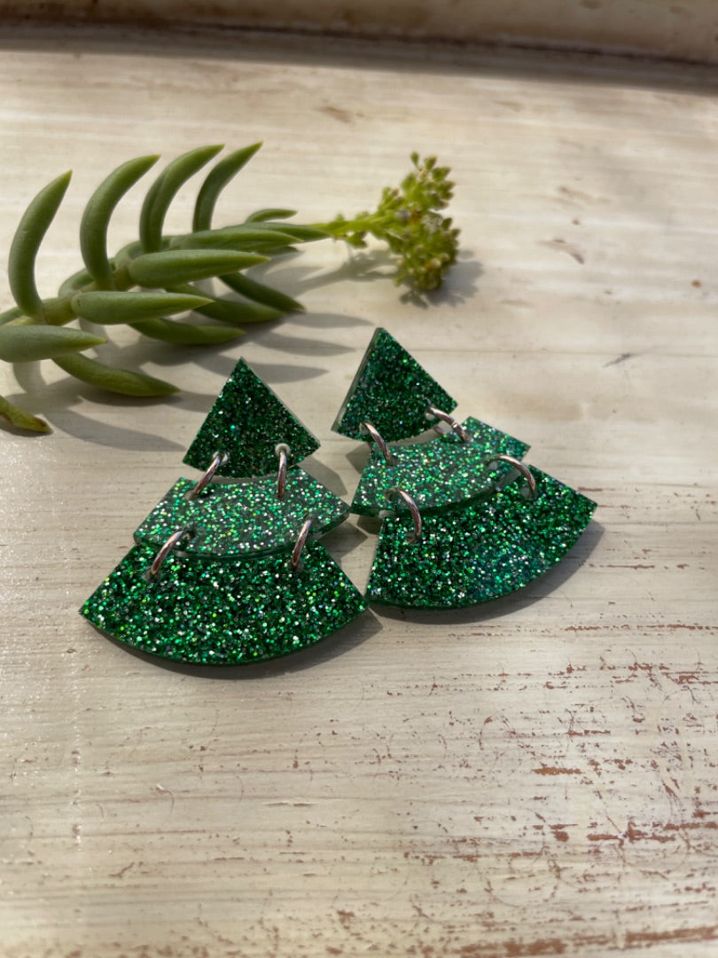 Christmas Tree Earrings | Whimsy Meow Meow