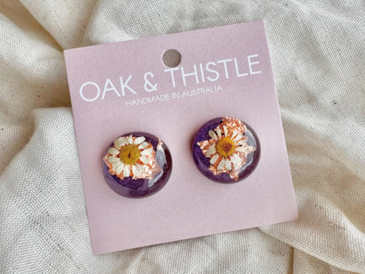 Oak & Thistle Droplet Stud Earrings,  Duochrome