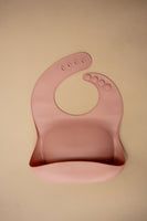 Tucker Tots Silicone Baby Feeding Bib,  Rose Pink