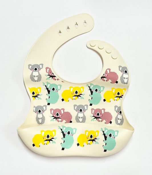 Tucker Tots Silicone Baby Feeding Bib,  Koalas