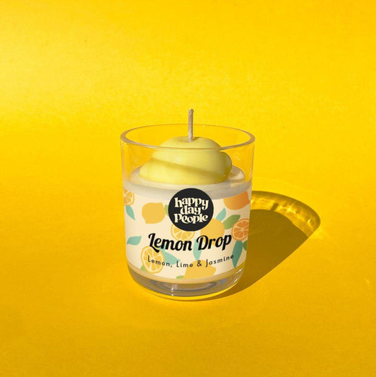 Happy Day People Lemon Drop Jar Candle