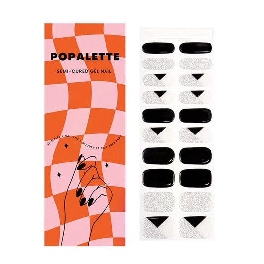 POPALETTE GEOMETRIC FRENCH GEL NAIL STICKERS