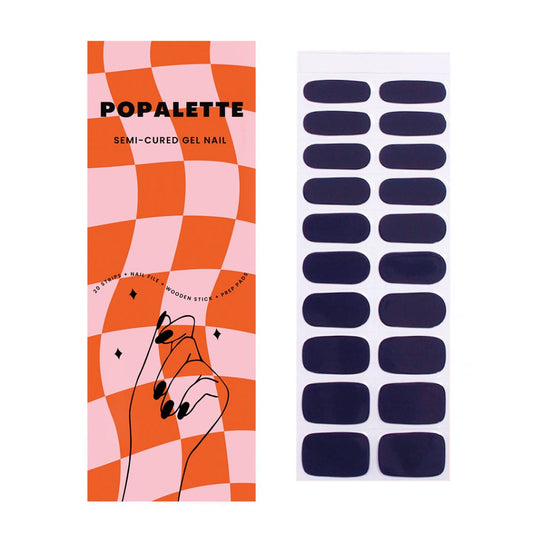 POPALETTE DEEP NAVY BLUE GEL NAIL STICKERS