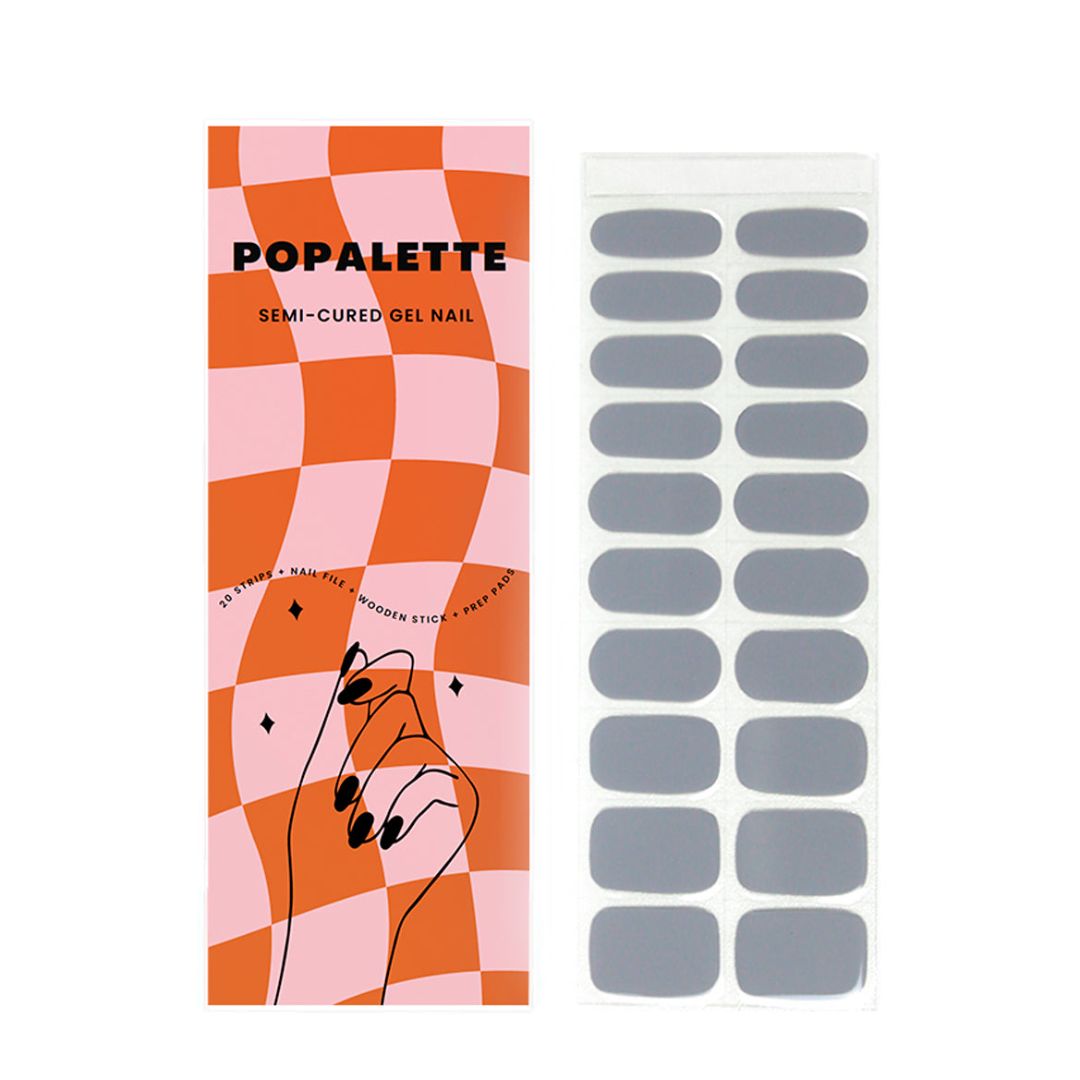 POPALETTE GREY GEL NAIL STICKERS