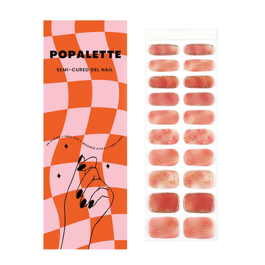 POPALETTE MARBLE ROSE GOLD GEL NAIL STICKERS