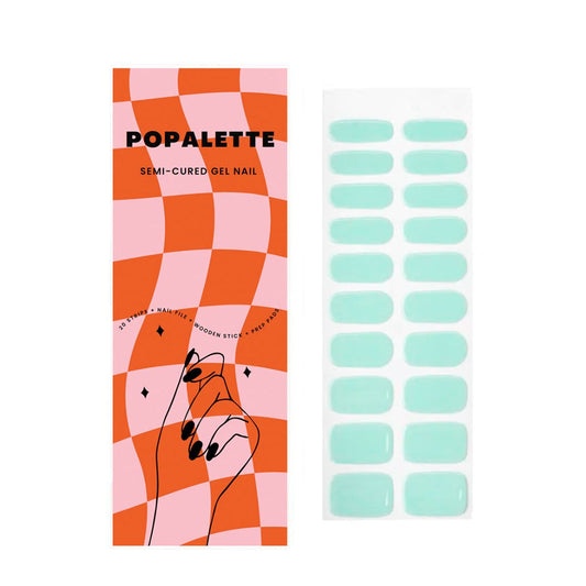 POPALETTE PASTEL MINTY GREEN GEL NAIL STICKERS