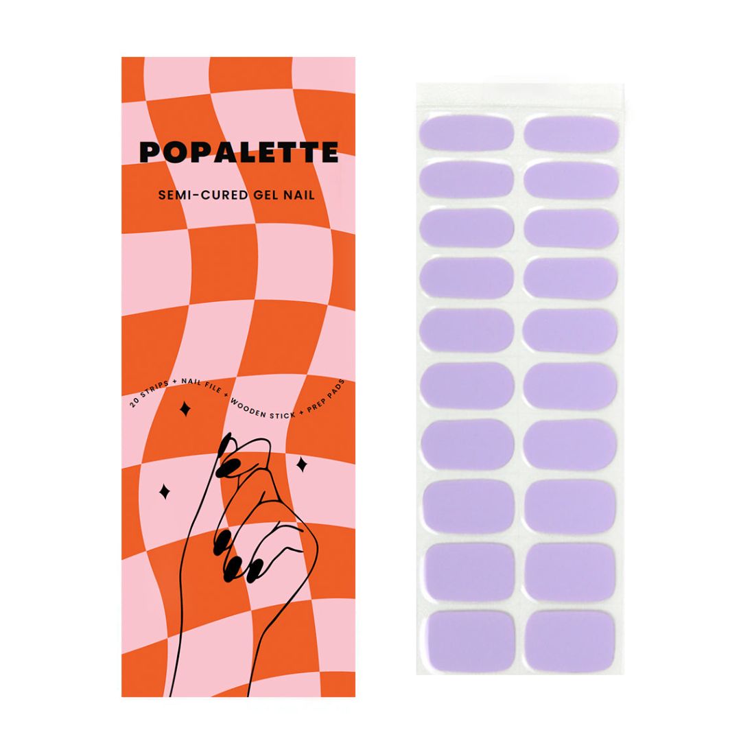 POPALETTE PASTEL LAVENDER GEL NAIL STICKERS