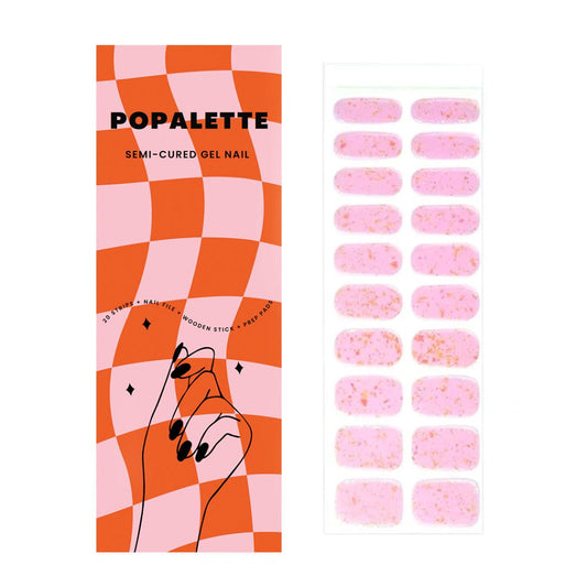 POPALETTE PINK FAIRY FLOSS GEL NAIL STICKERS