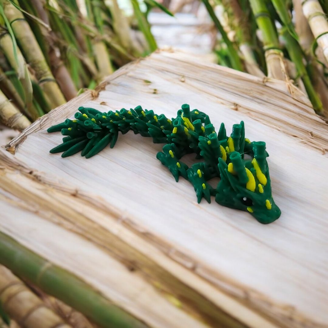 Bamboo Baby Dragon | 3D Creation Cove,  Green W/ Yellow Mini