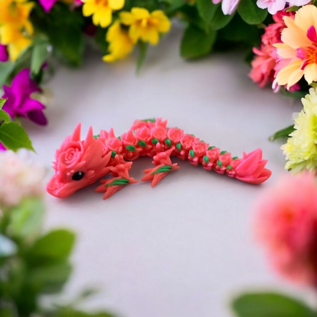 Rose Baby Dragon | 3D Creation Cove,  Pink W/ Green Mini