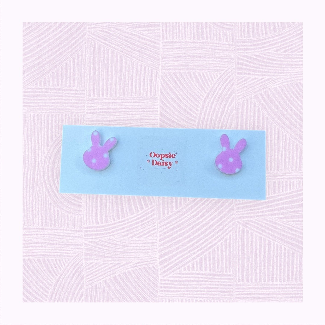 Polka Dot Bunny Studs | Oopsie Daisy Collections