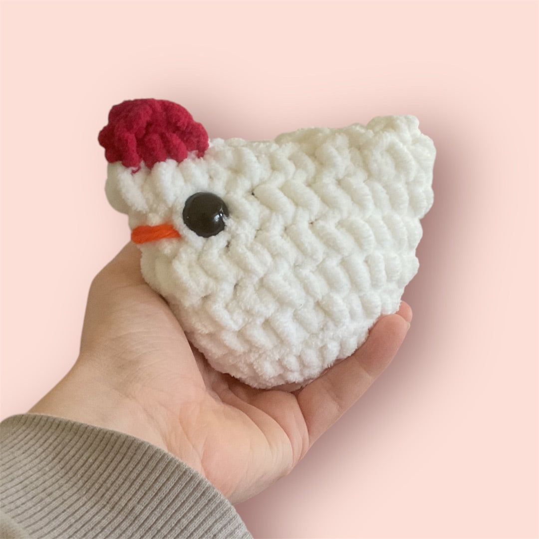 Sweet.Sunshine229 Handmade crochet chicken,  White