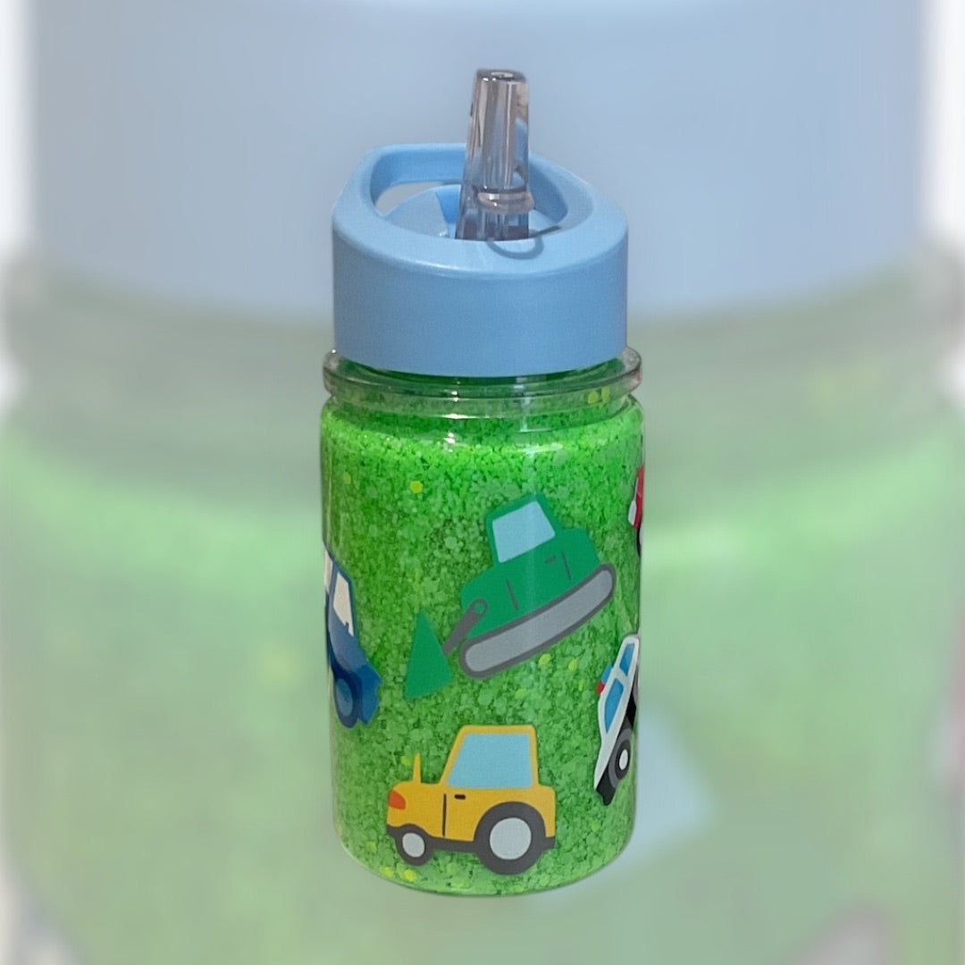 Sweet.Sunshine229 Cars, Trucks & Tractor Kids Sippy Cup,  Cars, blue lid