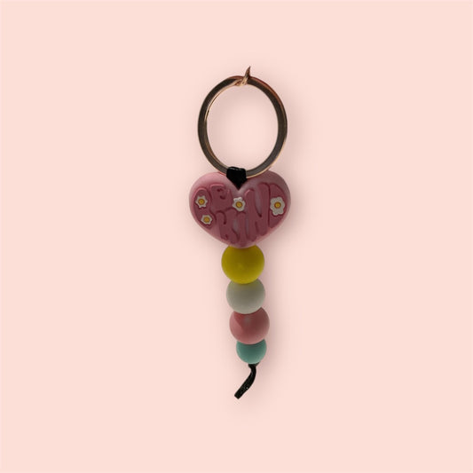 Sweet.Sunshine229 Silicone beaded keychain,  Be Kind