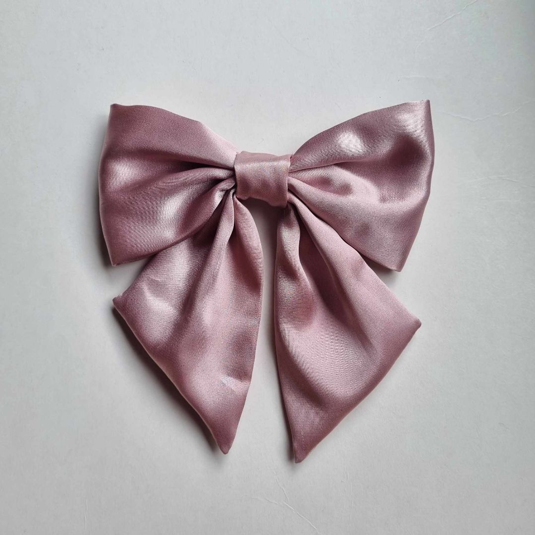 Sol Solace Pink Satin Hair Bow,  Pink