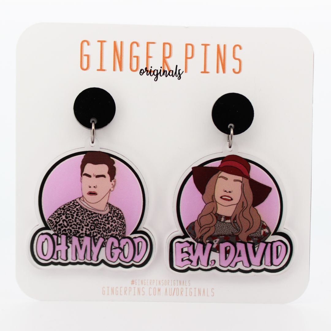 Ginger Pins Originals Schitt's Creek Earrings