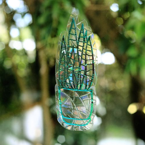 Soul Queen Art Co Snake Plant Suncatcher - Holographic,  Holographic