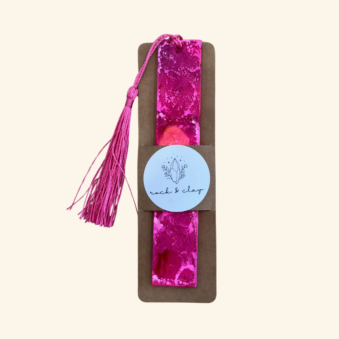 Pink Book Mark | Rock N Clay